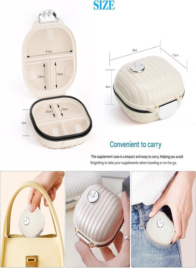 ARLICODECK Travel Pill Organizer,Small 7-Compartment Pill Box for Vitamins & Medications, Compact Medicine Case for Pocket or PursePortable Pill Box 7 Day Moisture Proof Daily Medicine Vitamin - Image 2